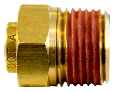 1/2" Tube To 1/4" Pipe Thread D.O.T. Push Lock Male Connector Fitting For Nylon Tubing (Pack Of 5) | Pl1368-8B Tectran 1
