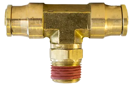 1/4" Tube To 1/8" Pipe D.O.T. Push Lock Union Tee Fitting For Nylon Tubing (Pack Of 10) | Pl1372-4A Tectran 1