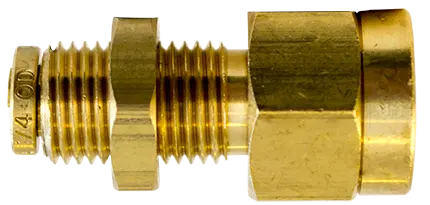 Female Bulkhead Union D.O.T. Push Lock Fitting For Nylon Tubing | Pl1386-4A Tectran 1