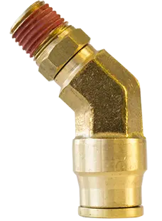 1/2" Tube To 1/2" Thread Dot Push Lock 45 Swivel Male Elbow Fitting | Pl1374-8D Tectran 1