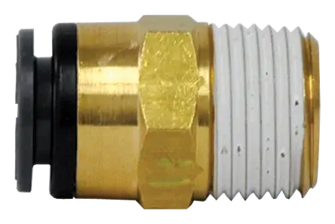 1/8" Tube To 1/16" Thread Composite Push Lock Male Connector Fitting (Pack Of 10) | Ql13682x1 Tectran 1
