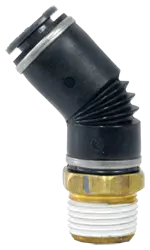 3/8" Tube To 1/4" Thread Dot Composite Push Lock 45° Swivel Male Elbow Fitting (Pack Of 10) | Ql1374-6B Tectran 1
