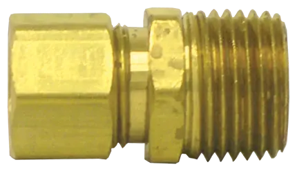 1/2" Tube To 3/8" Pipe Male Connector Compression Fitting (Pack Of 5) | 68-8C Tectran 1