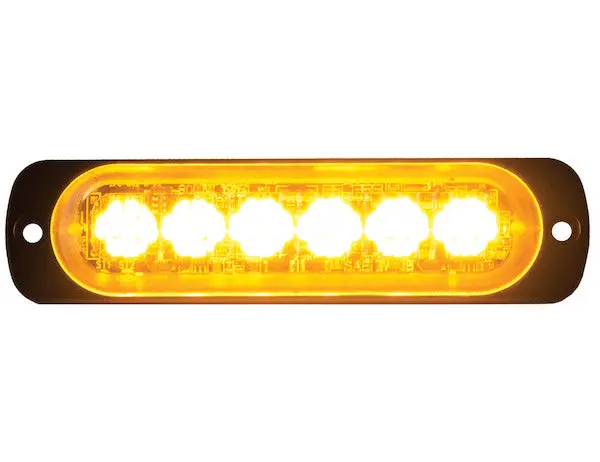 Thin 4.5 Inch Amber Horizontal Led Strobe Light | Buyers Products 8891900 1