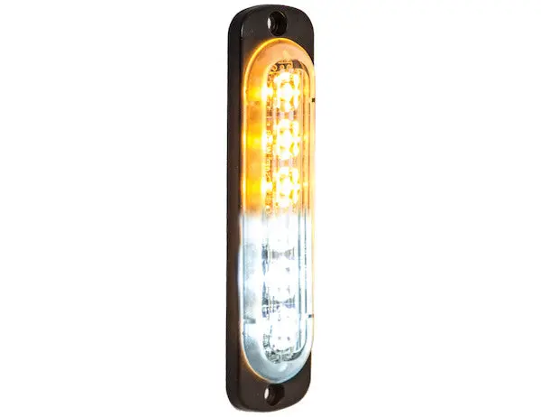 Thin 4.5 Inch Amber/Clear Vertical Led Strobe Light | Buyers Products 8891912 1