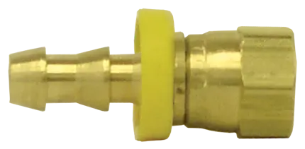1/4" Hose To 1/4" Tube Female 45° Sae Flare Swivel Dual Barb Hose Fitting (Pack Of 10) | 728-44 Tectran 1