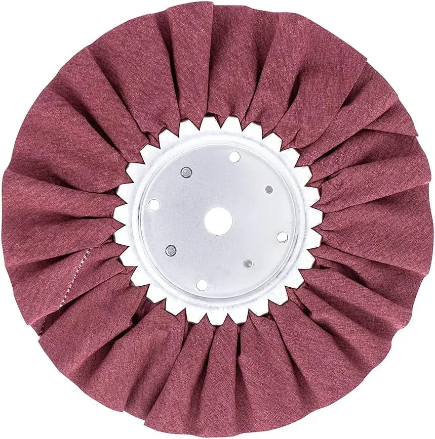 6" Red Treated Airway Buff - 5/8" & 1/2" Arbor | 90066 United Pacific 1