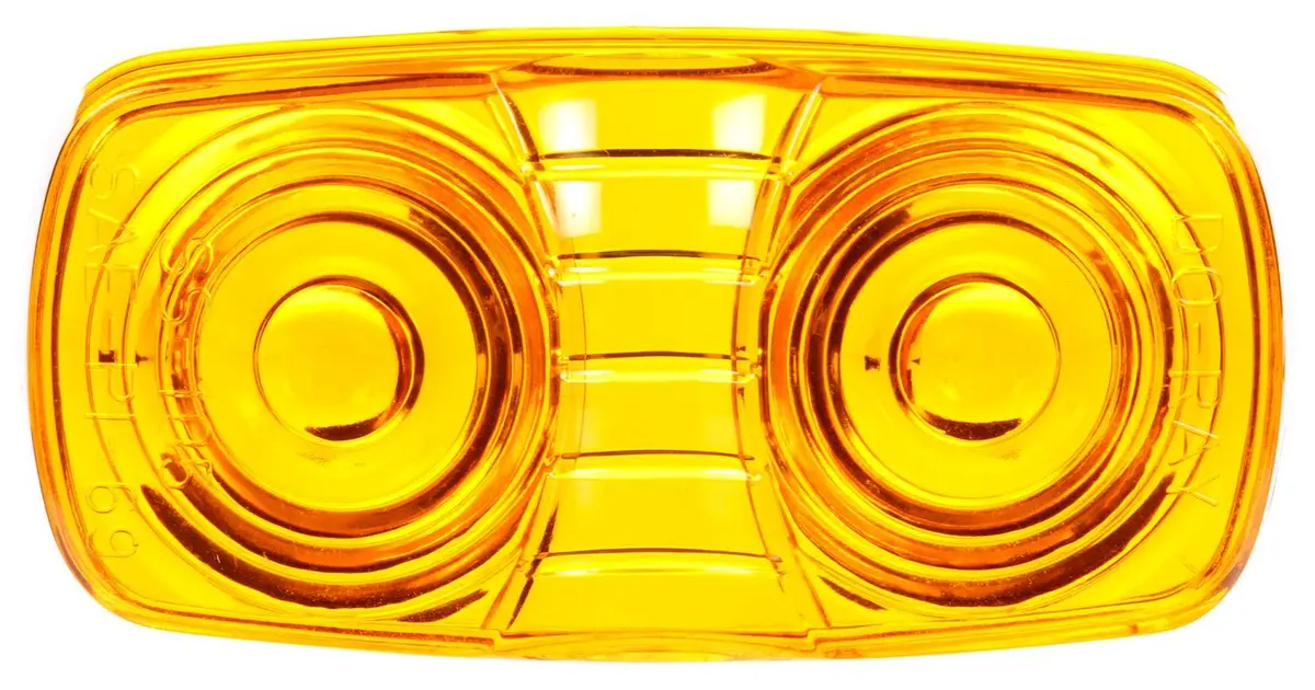 Signal-Stat Yellow 2"X4" Oval Snap-Fit Replacement Lens For 99053 Series Marker Clearance Lights | Truck-Lite 9007A 1