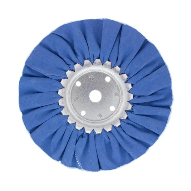 8" Blue Treated Airway Buff - 5/8" & 1/2" Arbor | United Pacific 90082 1