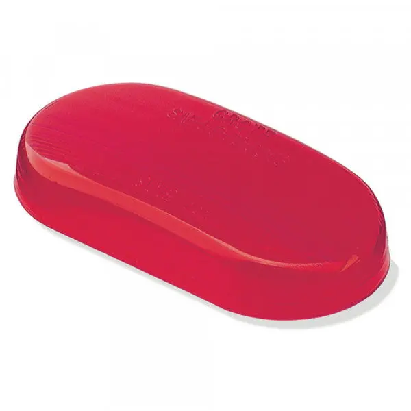Red Two-Bulb Oval Clearance Marker Replacement Lens | Grote 90122 1