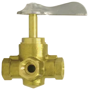 1/4" Female Pipe To 1-3/8" Three Way Ground Plug Shutoff Cock Valve | 931-1Val Tectran 1