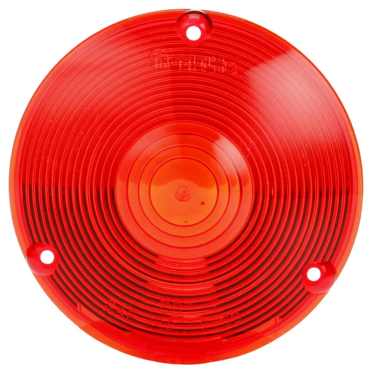 Signal-Stat Red 4" Round Acrylic Cyclostat Replacement Lens For Front/Rear Lighting & Pedestal Lamps | Truck-Lite 9016 1