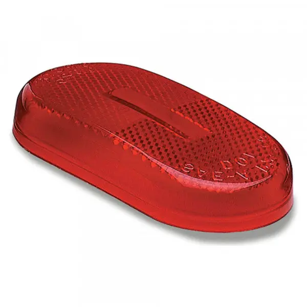 4" Red Two-Bulb Oval Clearance Marker Replacement Lens | Grote 90202 1