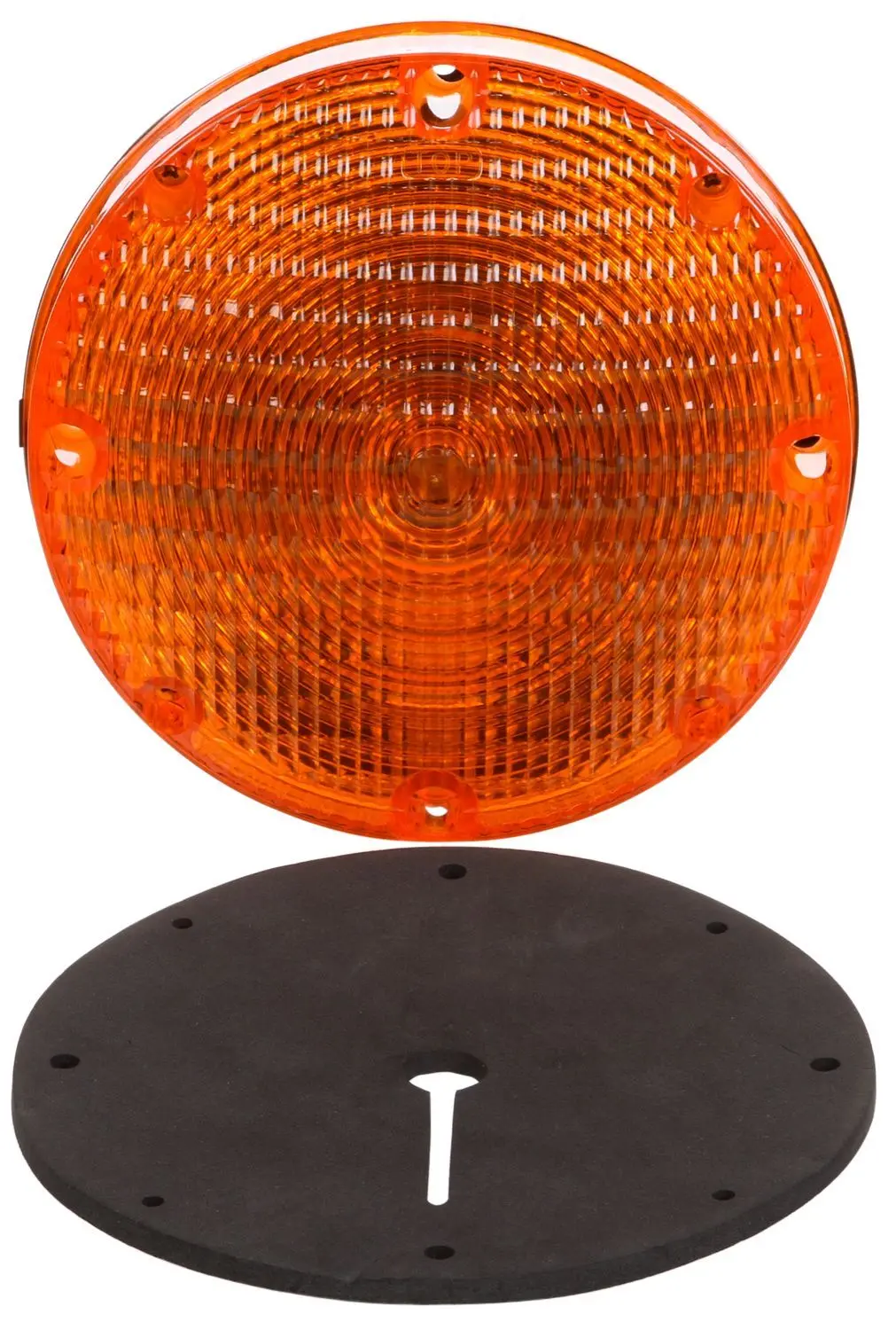 7" Round Yellow Incandescent Front/Park/Turn Light, 4 Screw Mount | Truck-Lite 90327Y 1