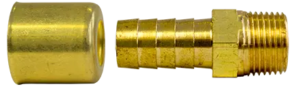 Male Crimp-On Hose Fitting, 1/4-18 Thread (Pack Of 5) | Tectran 1109 1