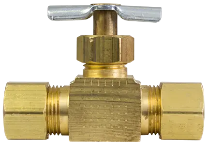 Double Compression 1/4" Needle Valve (Pack Of 5) | Tectran 3062-4 1