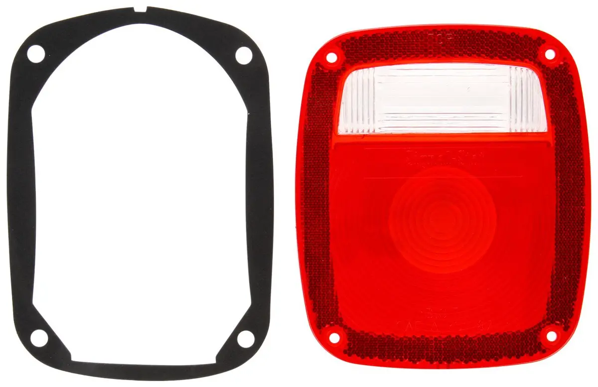 Signal-Stat Red Rectangular 4 Screw Replacement Lens For Box Light | Truck-Lite 9071 1