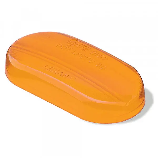 Amber Two-Bulb No-Splice Clearance Marker Replacement Lens | Grote 91573 1