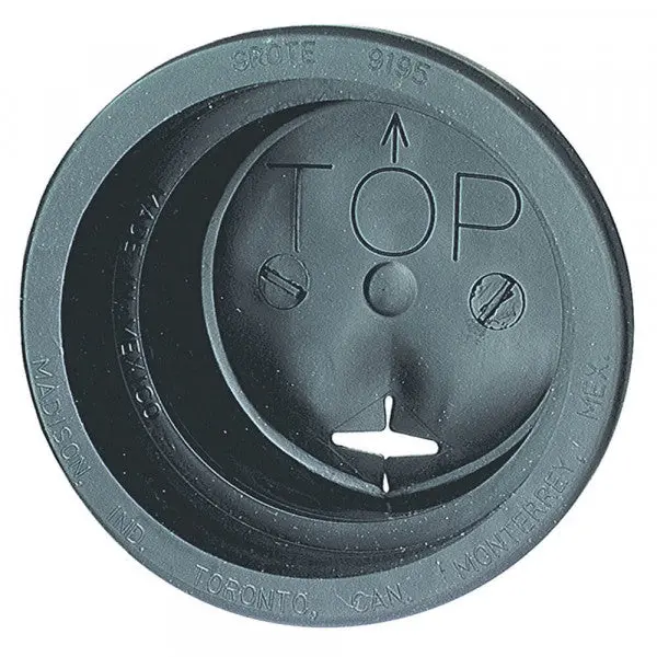 Black Closed Back Grommet For 4" Round Lights | Grote 91950 1