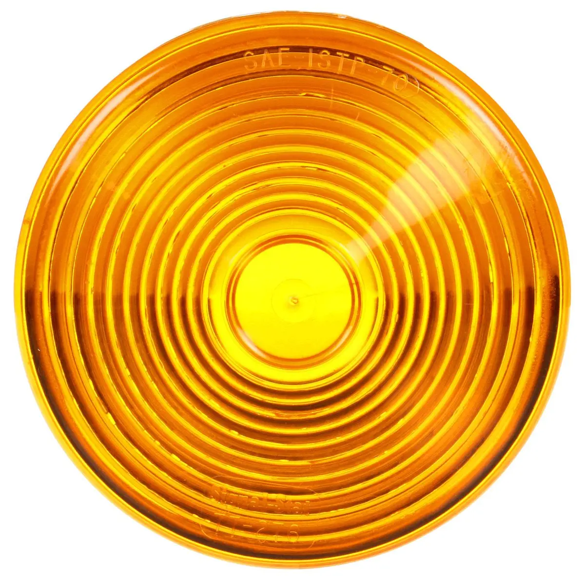 Signal-Stat Yellow 4" Round Replacement Lens For Pedestal Lights | Truck-Lite 9341A 1