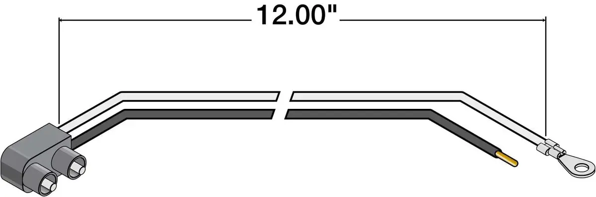 12" 16 Gauge Gpt 2 Wire Marker Clearance Plug, Pl-10 & Stripped End | Truck-Lite 94909 1
