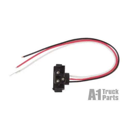 Three-Pin Pl-3 Right Angle Pigtail With 10" Leads, , Ring Terminal On Ground And Stripped Wire Ends On Power Leads | Optronics A47pb 1