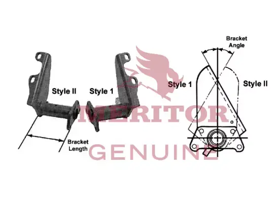 325 Degree Brake Chamber Bracket | A98 3299D3046 Meritor 1