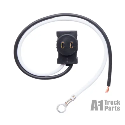 Weathertight Straight 2-Wire Pigtail With 7" Leads, .170 Id Eyelet On Ground | Optronics Al42pb 1