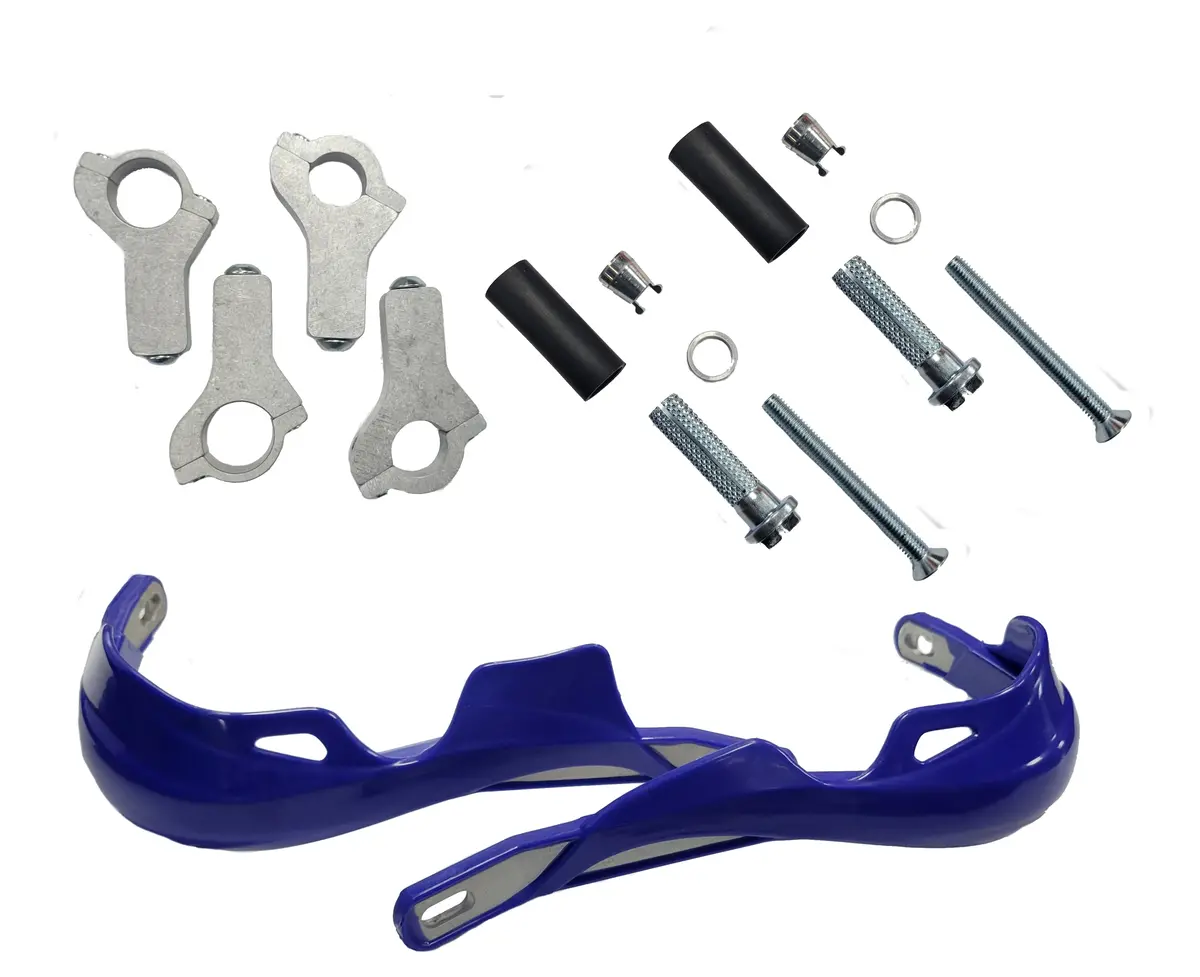 Universal Wrap Around Pro Rally Hand Guards Atv Blue 1