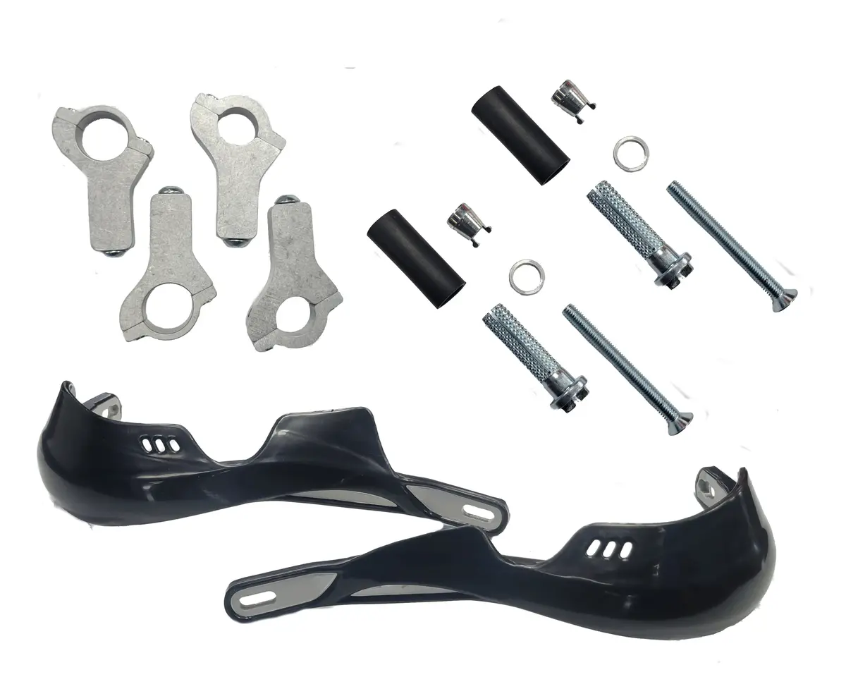 Universal Wrap Around Pro Rally Hand Guards Atv Black 1