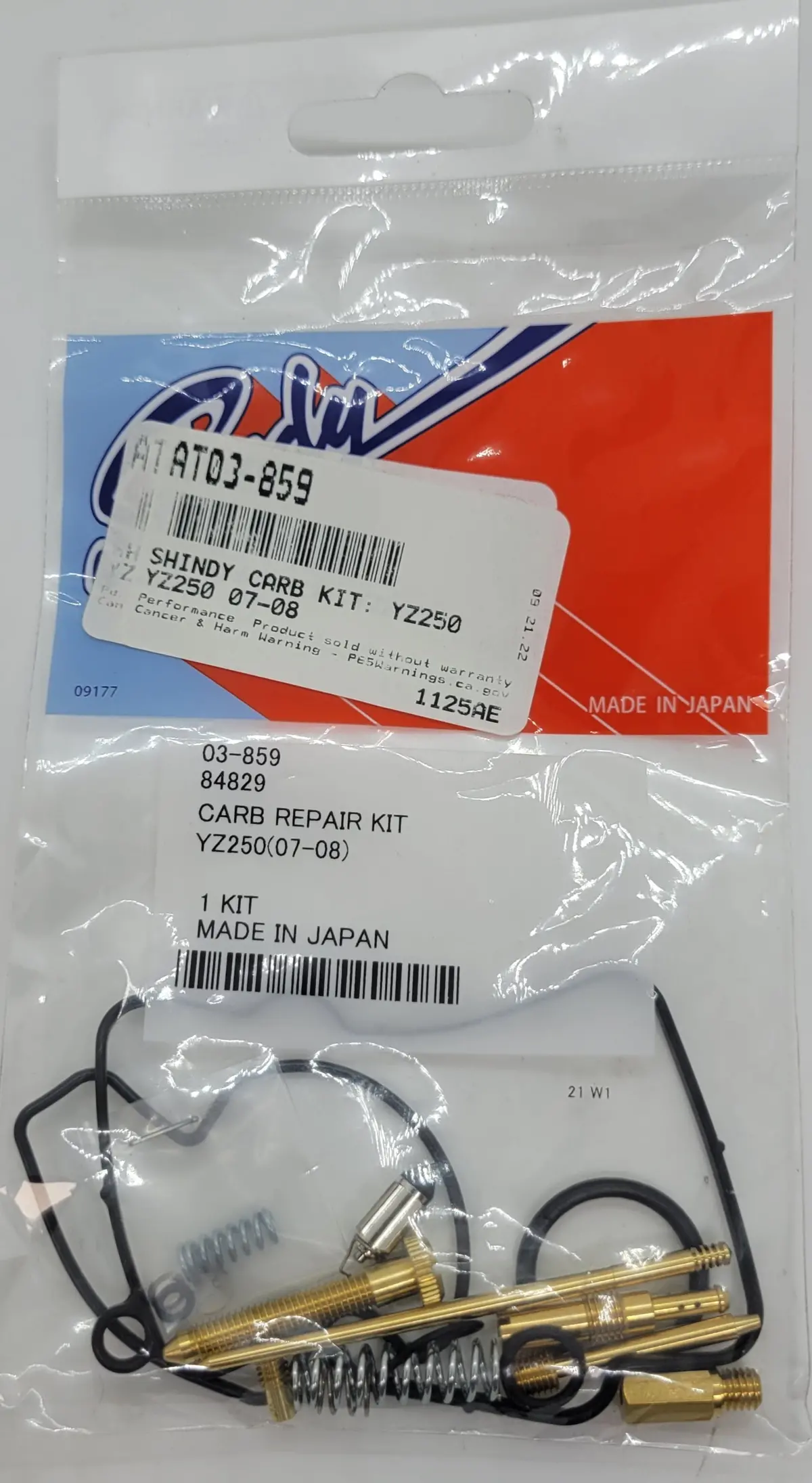 Shindy Carburetor Rebuild Kit 03-859 2007-2008 Yamaha Yz250 1
