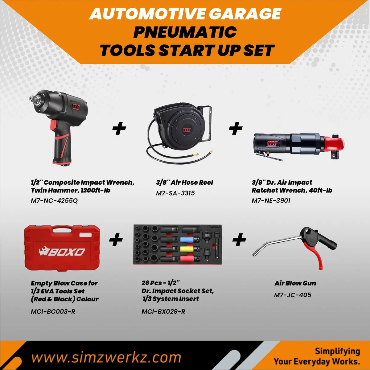 Automotive Garage Pneumatic Tools Start Up Set 1