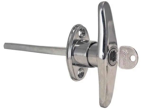 T-Type Locking Door Handle - 3-7/8 Inch Handle Length With Cl001 Key | Buyers Products B2392l 1