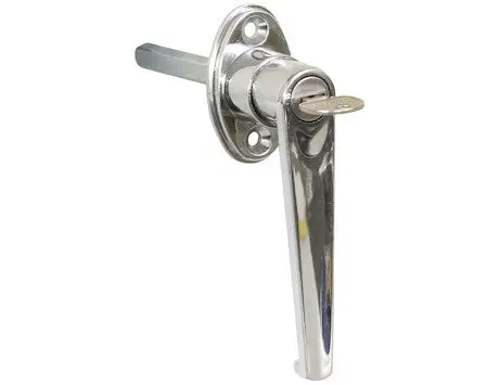 L-Type Locking Door Handle - 3-1/2 Inch Handle Length With Cl001 Key | Buyers Products B2394l 1