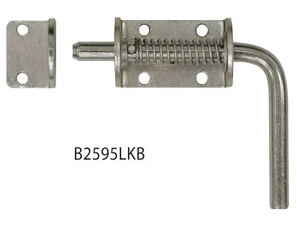 1/2 Inch Zinc Plated Spring Latch Assembly With Keeper | Buyers Products B2595lkb 1