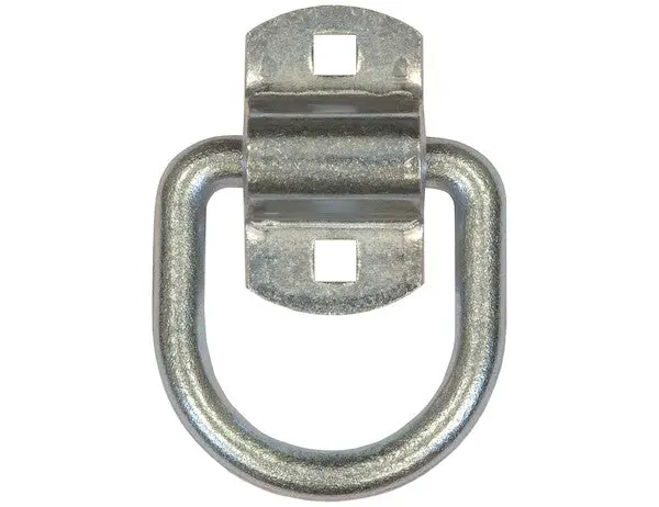 1/2 Inch Forged D-Ring With 2-Hole Mounting Bracket - White Zinc Plated | Buyers Products B38zw 1