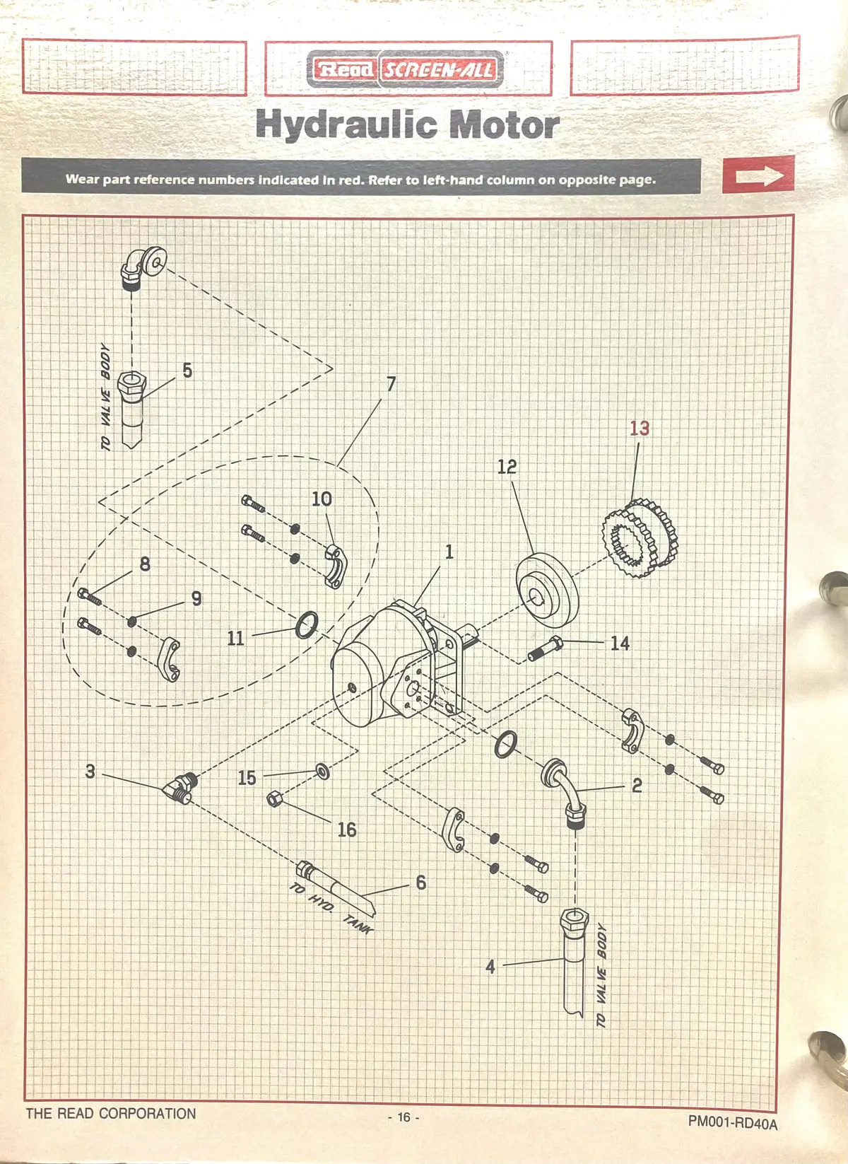 10432 Hydraulic Motor, Used On The Read Screen-All Screeners Model Rd-40. 1