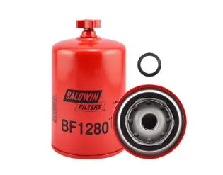 Fuel/Water Separator Spin-On Filter With Drain, 13/16-18 | Bf1280 Baldwin 1