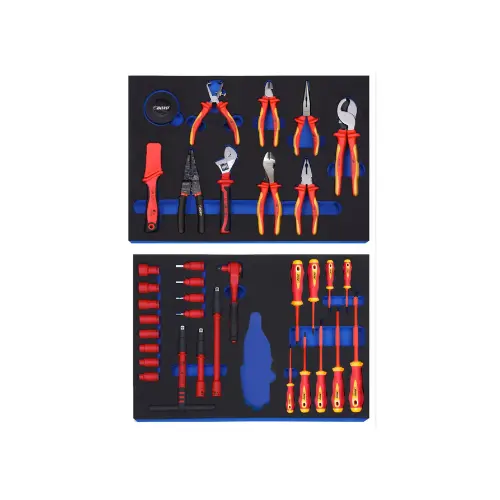 35 Pcs - Electrician Maintenance Tool Assortment Set For Hybrid Cars, 2 X 3/3 System Insert 2