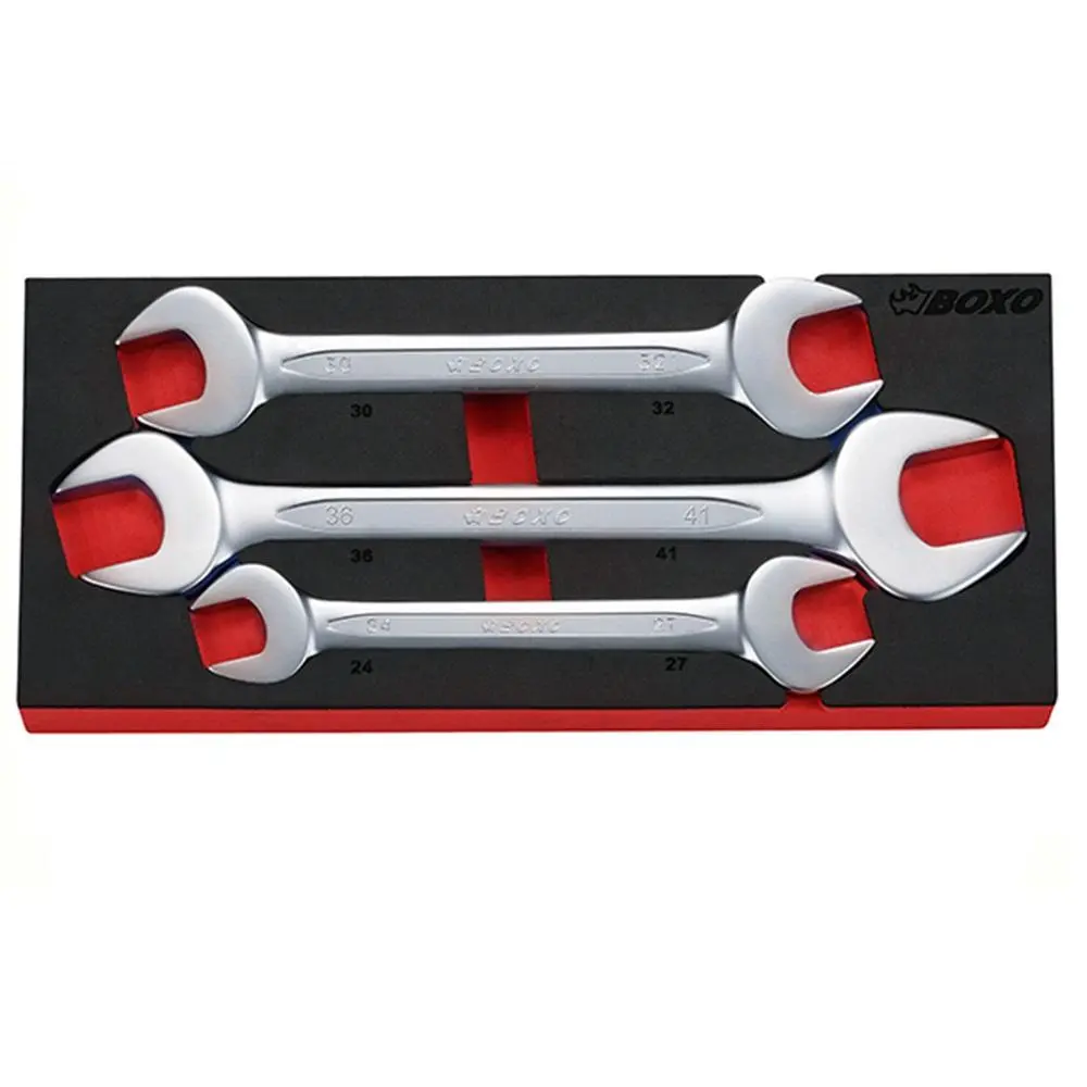 3 Pcs - Metric Double Open End Wrench Set, 1/3 System Insert 1