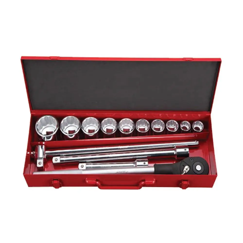 14Pcs 3/4" Dr. 12Pt Socket Set W/ Mirror Finish 1