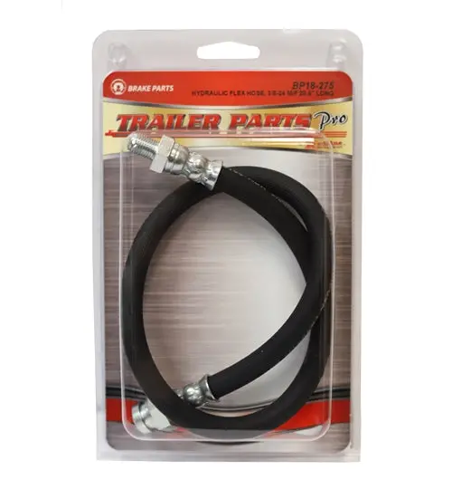 20.5" Male Hydraulic Flex Hose, 3/8-24 F X 3/8-24 M-Bp18-275 Redneck Trailer 1