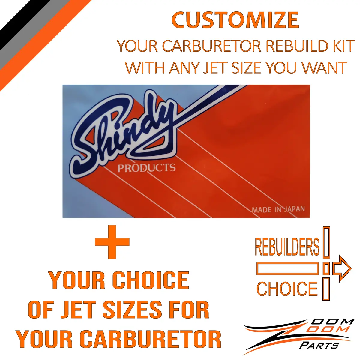 Rebuilders Choice Shindy Carburetor Rebuild Kit 03-044 & Custom Jetting 1999-2004 Honda Trx400ex 1