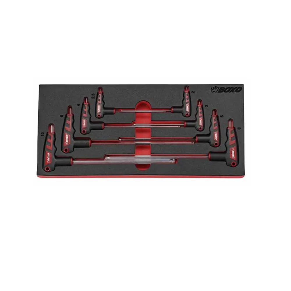 8 Pcs - 2 Way T-Handle Hex Key Set, 1/3 System Insert 1