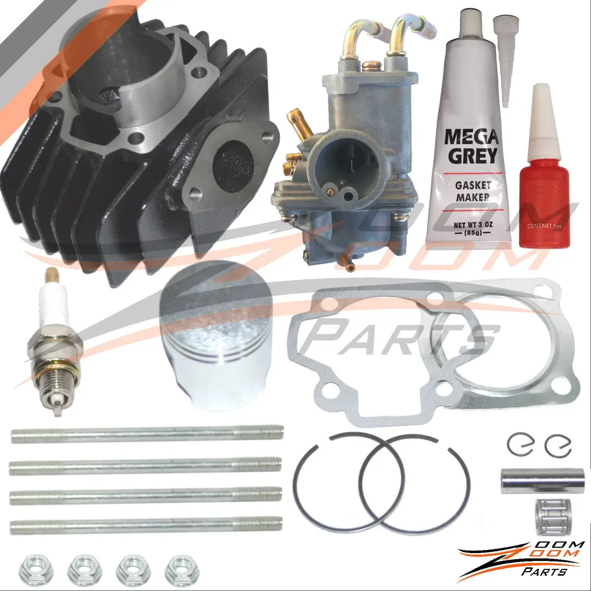 Yamaha Pw 50 Big Bore Kit Top End Set 60Cc Piston Cylinder Carburetor 1981-2009 1