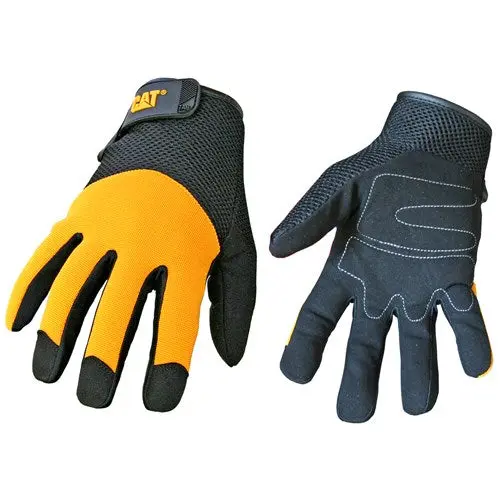 Caterpillar Padded Palm Utility Gloves With Mesh Back Adjustable Wrist, Jumbo | Cat012215j Caterpillar 1