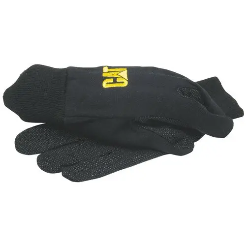 Caterpillar Heavy Black Jersey Glove With Pvc Micro Dot Palm & Cat Logo - Large | Cat015400l Caterpillar 1