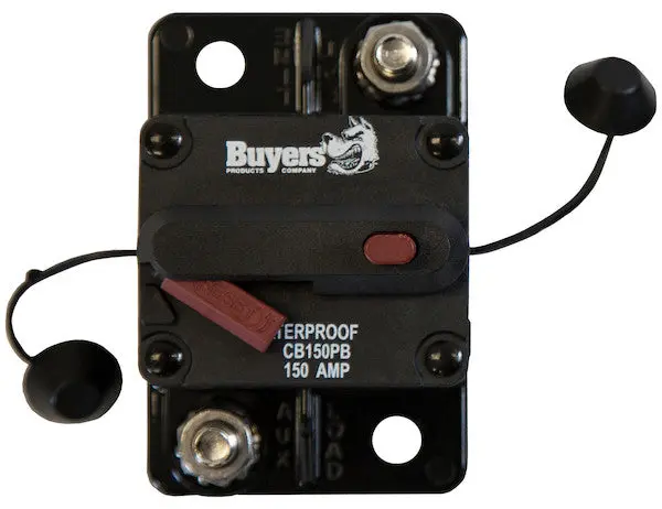 150 Amp Ciruit Breaker With Manual Push-To-Trip Reset For Truck Accessories, Salt Spreaders, Snow Plows, Dump Hoists | Cb150pb Buyers Products 1
