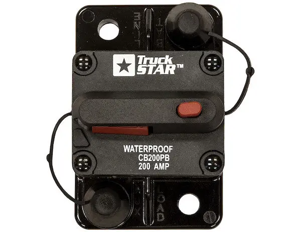 200 Amp Circuit Breaker With Manual Push-To-Trip Reset For Truck Accessories, Salt Spreaders, Snow Plows, Dump Hoists | Cb200pb Buyers Products 1