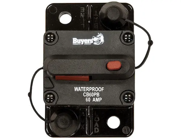 60 Amp Circuit Breaker With Manual Push-To-Trip Reset | Buyers Products Cb60pb 1